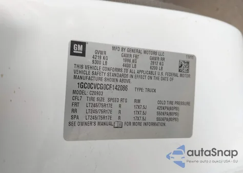 2012 Chevrolet Silverado 2500Hd Work Truck из США, поврежденный, VIN 1GC0CVCG0CF142086